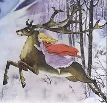 Снежная Королева Герда и олень