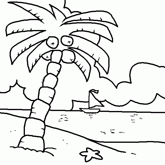 Раскраска море и пляж для детей (25 разукрашек)