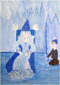 Детские иллюстрации к сказке Снежная Королева