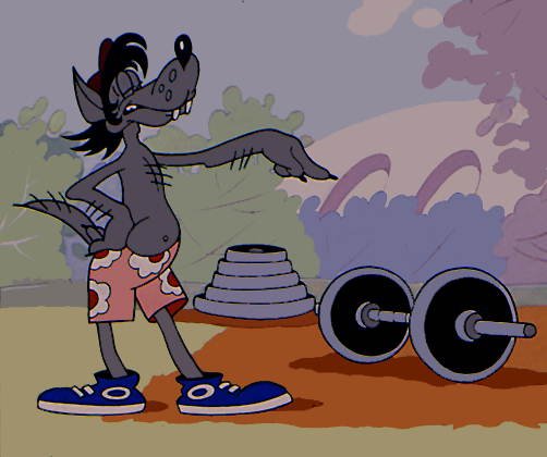 Волк со штангой