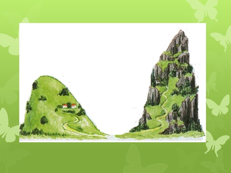 4 части холма. Формы земной поверхности для детей. Сравни холм и гору. Горы для детей. Холм окружающий мир.