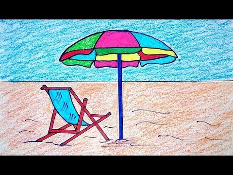 Идеи для рисования карандашом для пляжа