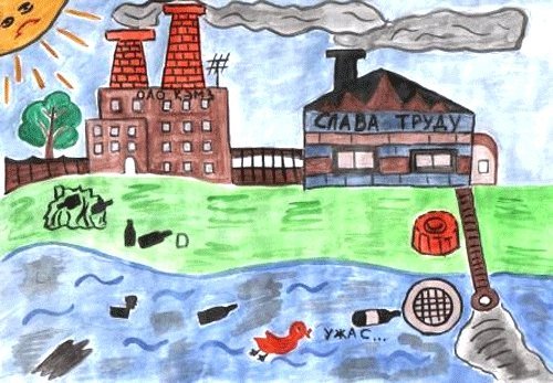 Плакат на тему загрязнение воды