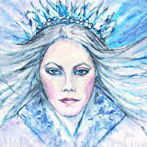 Портрет снежной королевы красками