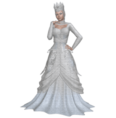 Снежная Королева на прозрачном фоне