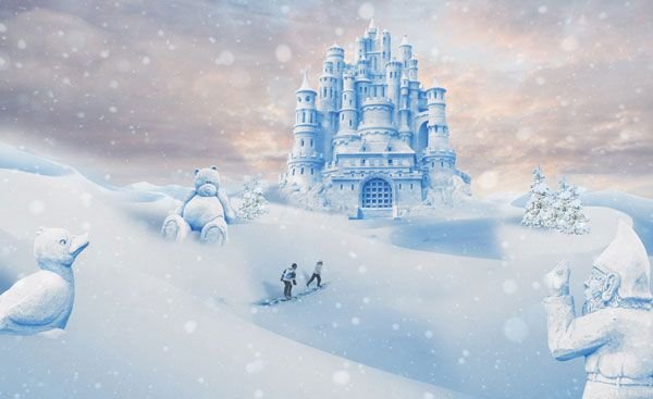 Зима ледяной дворец Снежная Королева
