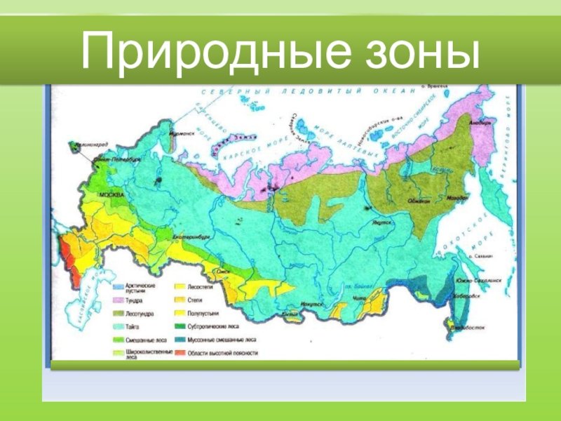 Название каждой природной зоны в россии. Карта природных зон России 4 класс окружающий мир. Физическая карта России с природными зонами для 4 класса.