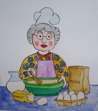 Детский рисунок бабушки