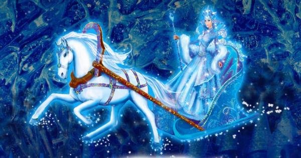 Снежная Королева в санях