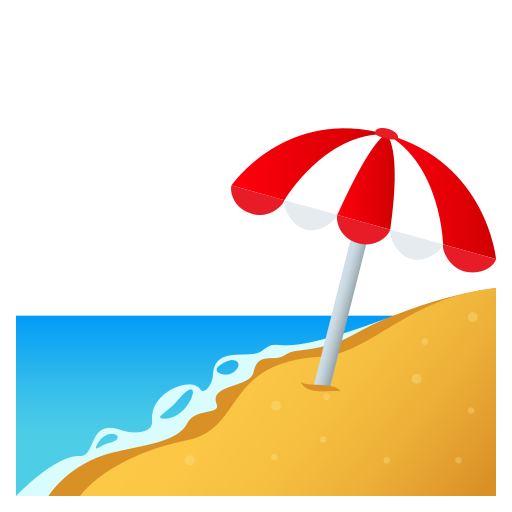 Смайлик на пляже