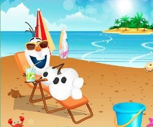 Снеговик загорает