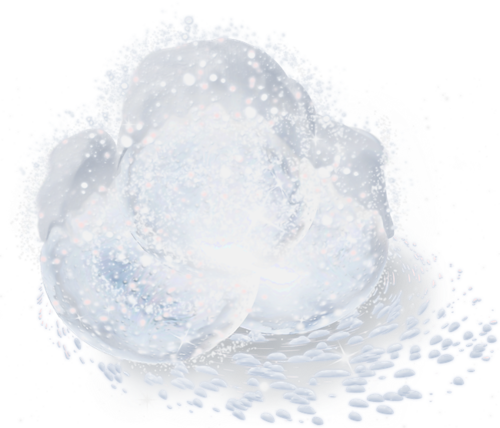 Снежок на прозрачном фоне