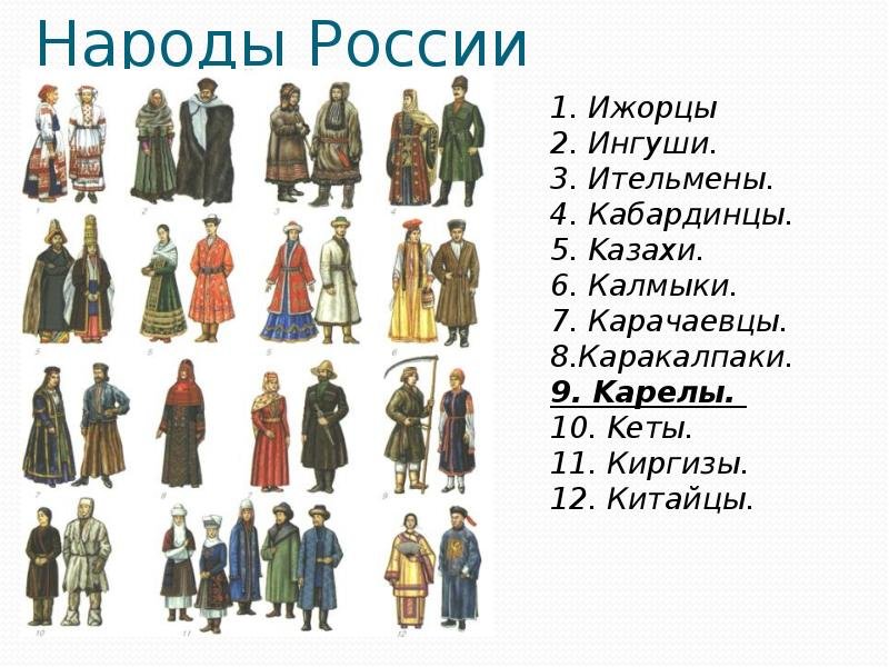 5 народов россии название