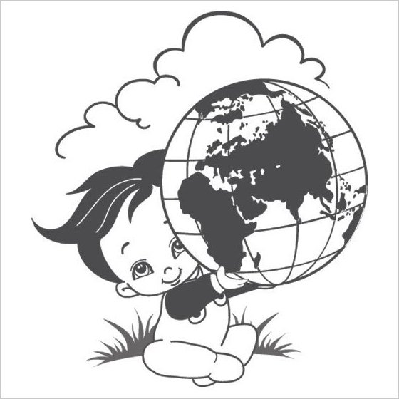 Раскраски мир на земле для детей