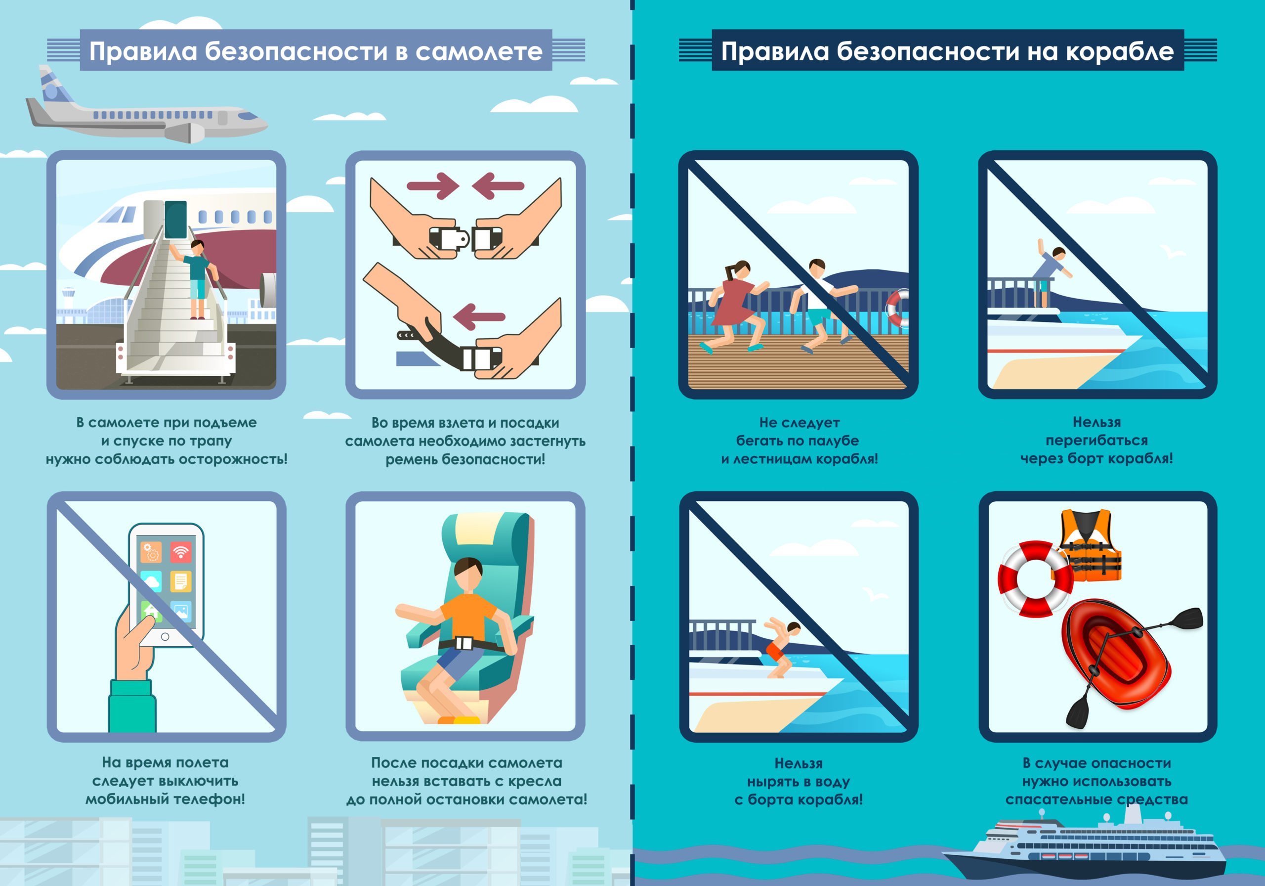 Эскиз плаката правила безопасности на самолете