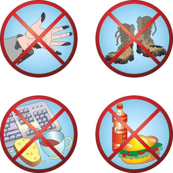 6 апреля 2024 что нельзя делать можно. Знаки безопасности для детей. Запрещающие знаки гигиены. Значок техники безопасности. Запрещающие знаки в быту.
