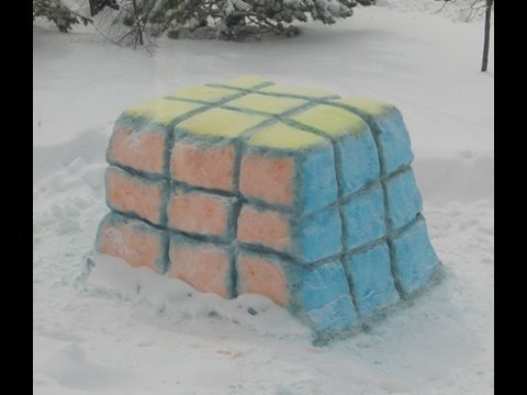 Кубики из снега
