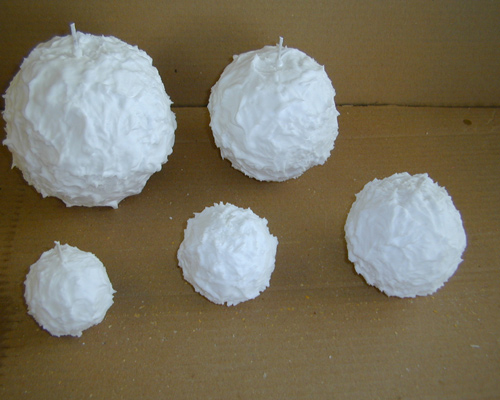 Снежки из бумаги