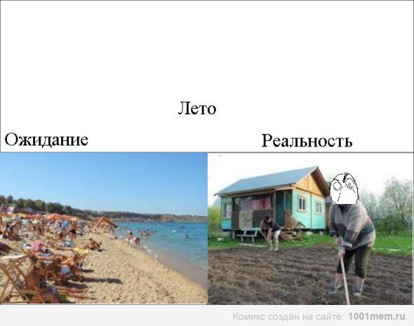 Отпуск ожидание и реальность