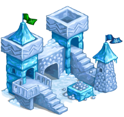 Снежная крепость на прозрачном фоне