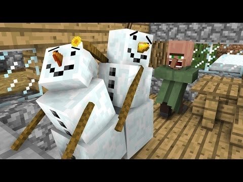 Лицо снежного голема в МАЙНКРАФТЕ