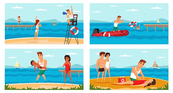 Набор спасателя на пляже