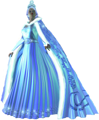 Снежная Королева на прозрачном фоне