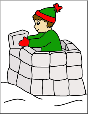 Нарисовать снежную крепость