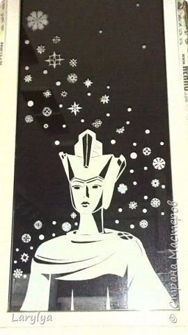 Снежная Королева трафарет на окна