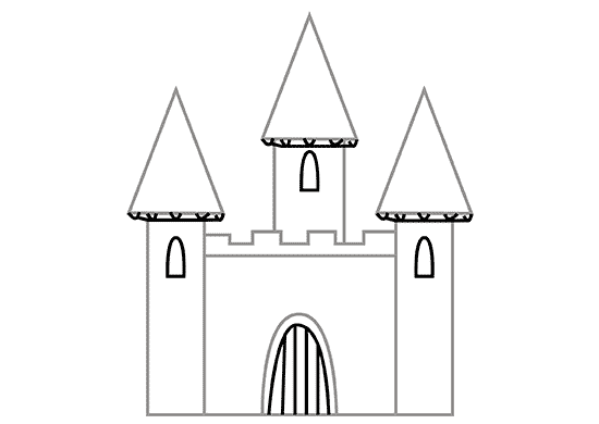 Рыцарский замок из геометрических фигур