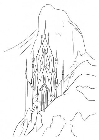 Рисуем замок Эльзы фломастерами