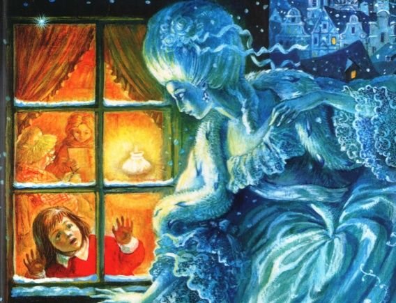 Кай и Герда Снежная Королева на окна