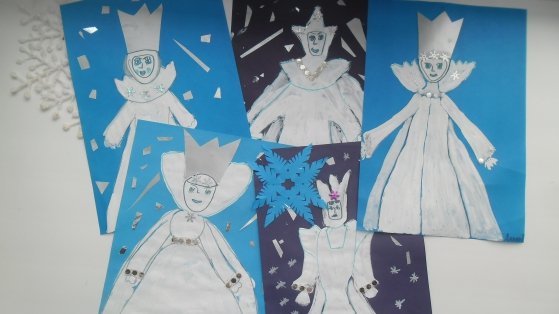 Аппликация Снежная Королева в подготовительной группе