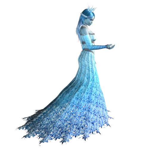 Снежная Королева на белом фоне