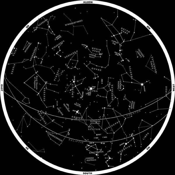 Орион на карте звездного неба Северное полушарие