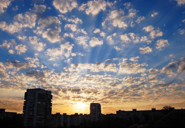 Красивое небо в городе