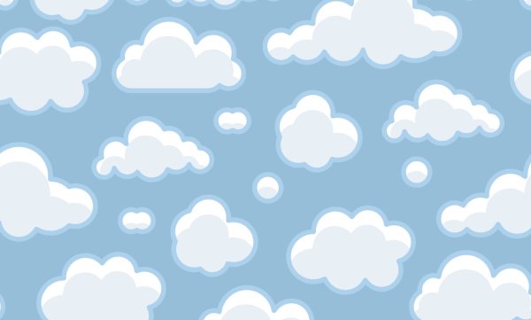 Облачное небо мультяшное