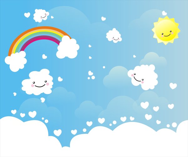 Объемные облака вектор