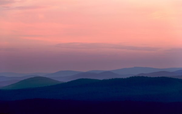Уральские горы в тумане