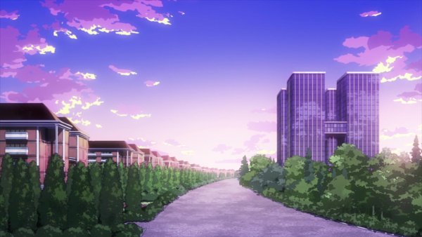 Фон аниме улица моя геройская Академия