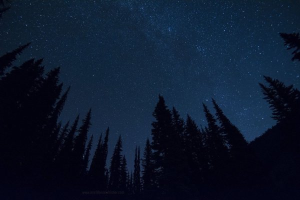 Ночное небо со звездами