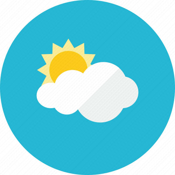 Значок облачности солнца