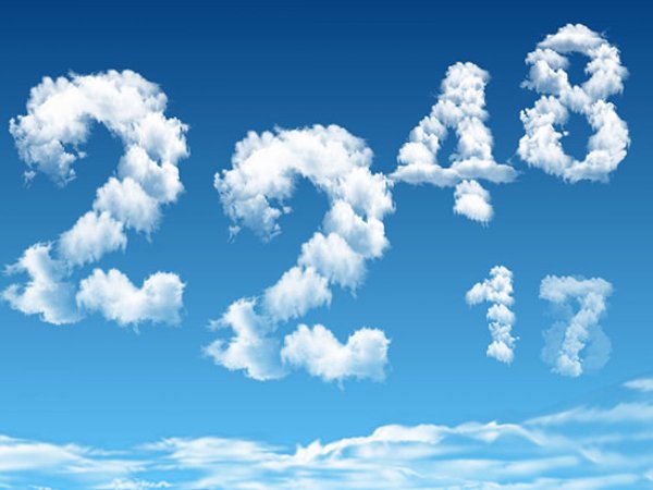 Буквы в виде облаков