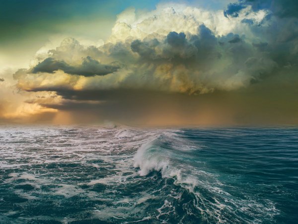 Море волны небо