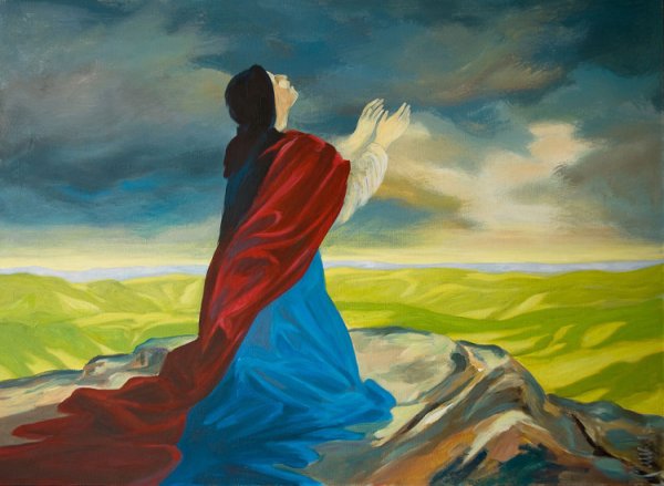 Человек перед крестом