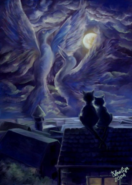 Ангел на крыше арт