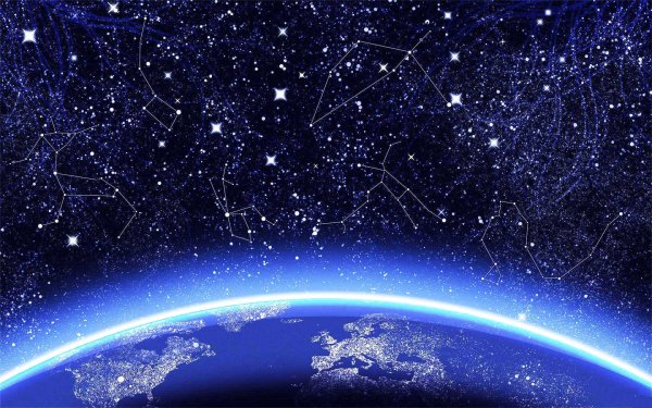 Звездное небо астрология фон