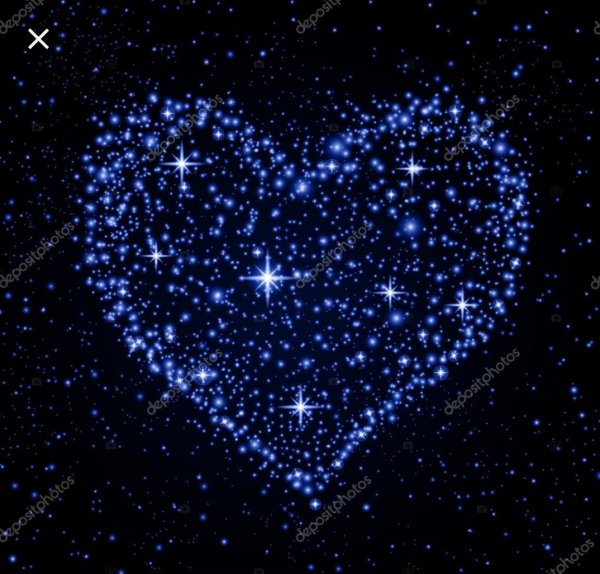 Сердце из звезд на небе