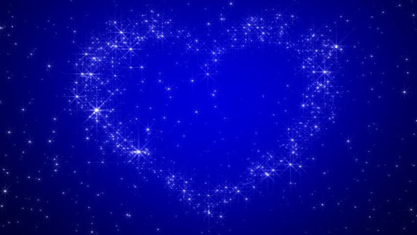 Сердце из звезд на небе