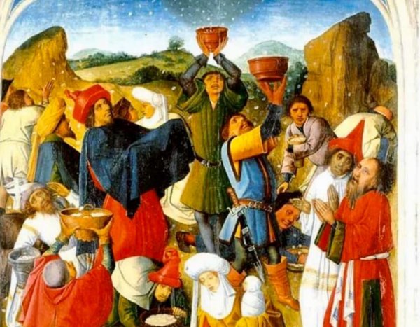 Моисей и Манна Небесная раскраска